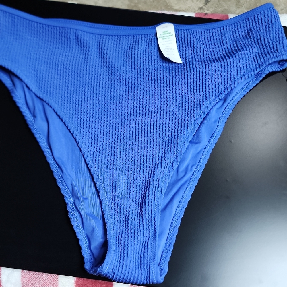 Aerie Blue Textured Swim Bottom